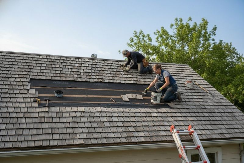 Wood Shake Roof Replacement detail